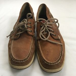 Womens Sperry Brown Leather Boat Shoes Size
